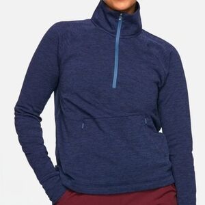 Outdoor Voices Pullover CloudKnit 1/4 Zip Sweatshirt Mens/Womens Blue Medium